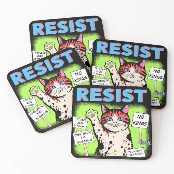 Item preview, Resistance Protest Cat 2025 designed and sold by She Wears Flannel.