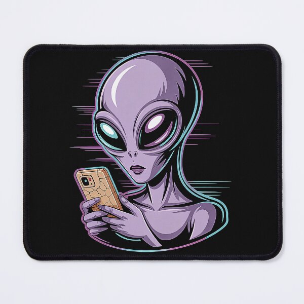 Item preview, Cosmic Cute Alien Chillin' on Your Phone Glow ✨?? designed and sold by trixxcreative.