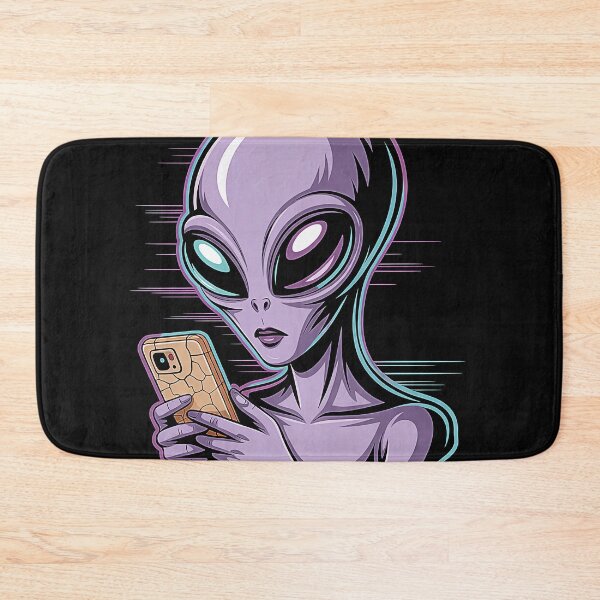 Item preview, Cosmic Cute Alien Chillin' on Your Phone Glow ✨?? designed and sold by trixxcreative.
