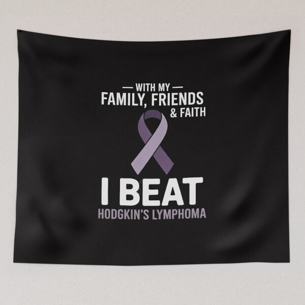 Item preview, With My Family Friends and Faith I Beat Hodgkin's Lymphoma designed and sold by Viepenny.