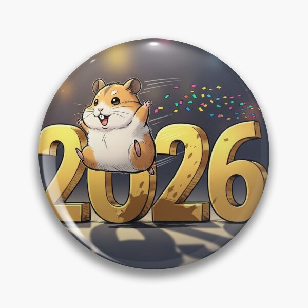 Item preview, Hamster Jumping into 2026 designed and sold by PetJoyPrintsCO.