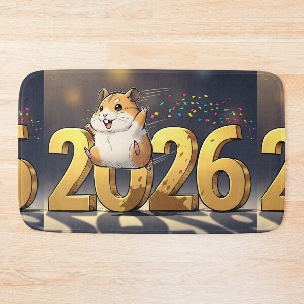 Item preview, Hamster Jumping into 2026 designed and sold by PetJoyPrintsCO.