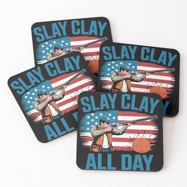 Item preview, Trap Shooting Trapshooters Slay Clay All Day Skeet Shooting designed and sold by EntroRhim.