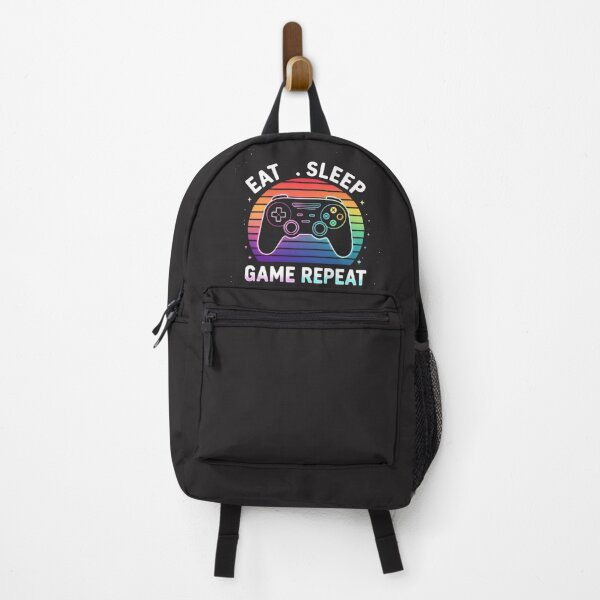 Item preview, Eat Sleep Game Repeat – Retro 80s Arcade Neon Controller Art designed and sold by CrystalCove11.