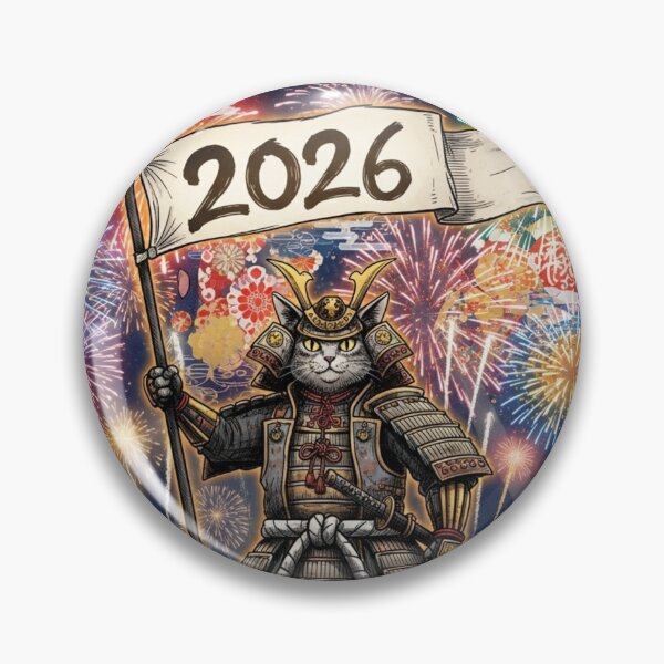 Item preview, Samurai Cat New Year 2026 designed and sold by PetJoyPrintsCO.