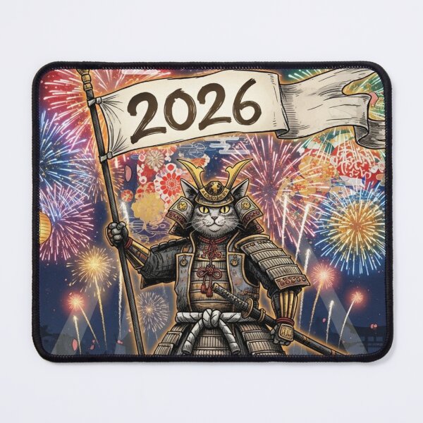 Item preview, Samurai Cat New Year 2026 designed and sold by PetJoyPrintsCO.