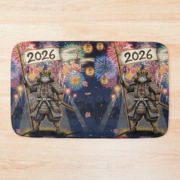Item preview, Samurai Cat New Year 2026 designed and sold by PetJoyPrintsCO.