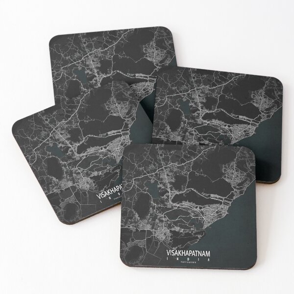 Item preview, Visakhapatnam City Map of Andhra Pradesh, India - Dark designed and sold by deMAP.