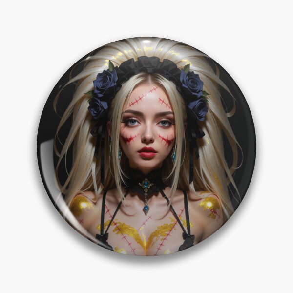 Item preview, Photorealistic Gothic Stitched Doll | Cinematic Horror Portrait designed and sold by Urban-Pulse-UP.