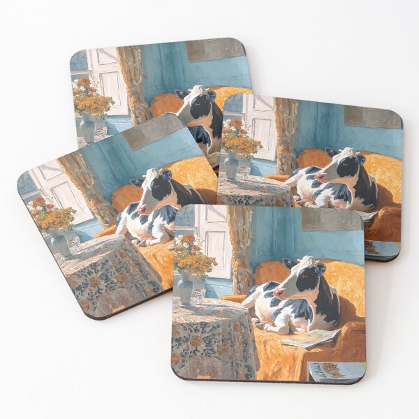 Item preview, Whimsical Cow Art Print • Sunlit Parlor, Farmhouse Style designed and sold by SherryAtkinson.
