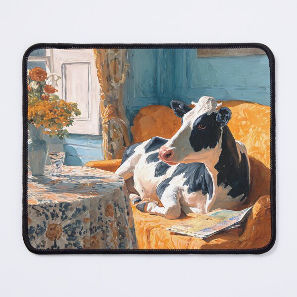 Item preview, Whimsical Cow Art Print • Sunlit Parlor, Farmhouse Style designed and sold by SherryAtkinson.