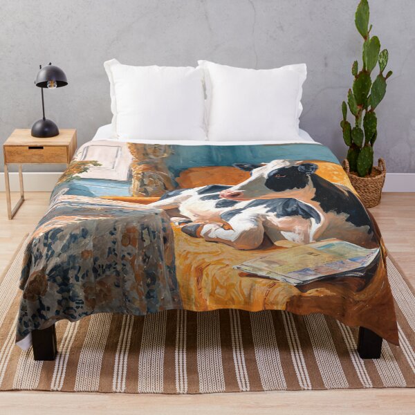 Item preview, Whimsical Cow Art Print • Sunlit Parlor, Farmhouse Style designed and sold by SherryAtkinson.
