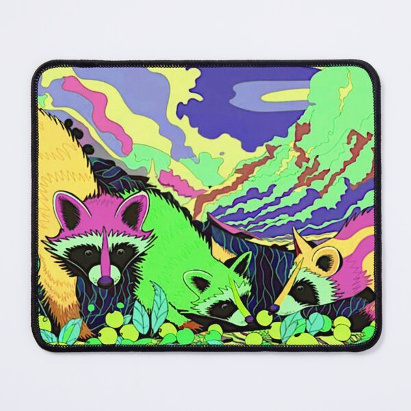 Item preview, Psychedelic Glow Raccoons designed and sold by Kwandry.