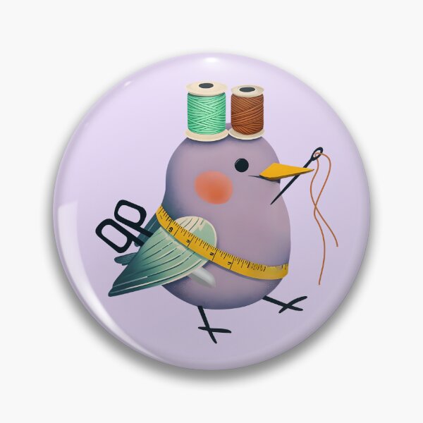 Item preview, cute quilter quilting seamstress sewing notions bird designed and sold by BigMRanch.