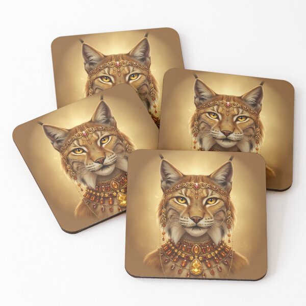 Item preview, beauty portrait of lynx with luxury jewel designed and sold by Nikoleta Vukovic.