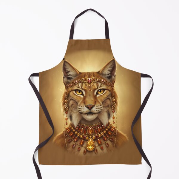 Item preview, beauty portrait of lynx with luxury jewel designed and sold by Nikoleta Vukovic.