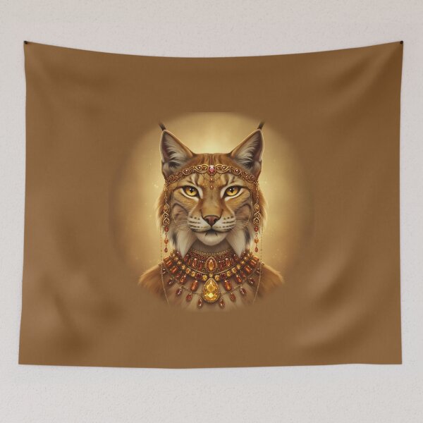 Item preview, beauty portrait of lynx with luxury jewel designed and sold by Nikoleta Vukovic.