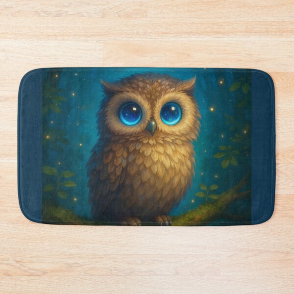 Item preview, Moonlit Blue-Eyed Baby Owl designed and sold by ArgentoArt.