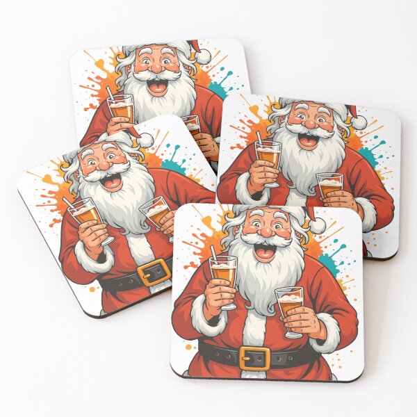 Item preview, Tipsy Tinsel Santa – Festive Fun Edition designed and sold by ArtesioByZaber.