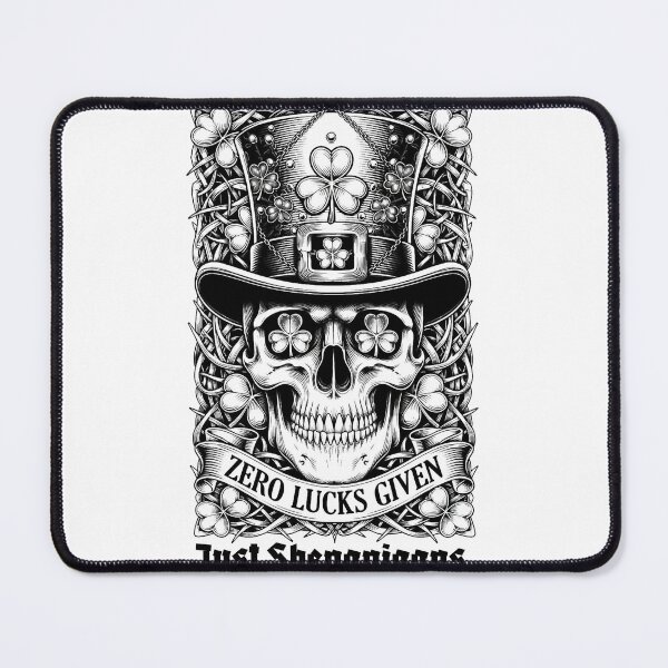 Item preview, Salty Shamrock Skull T-Shirt, Poster, & Mug | Zero Lucks Given, Witty St Patrick's Day Drinking Apparel designed and sold by YMLux.