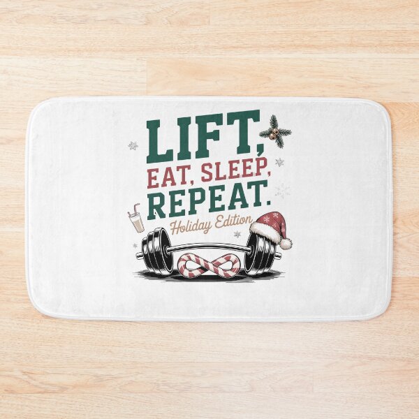 Item preview, Holiday Gym Quote – Lift Eat Sleep Repeat designed and sold by Dazzle-Sizzle.