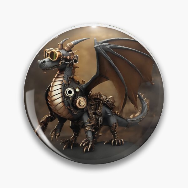 Item preview, A highly detailed steampunk baby dragon featuring brass gears designed and sold by BandGTees.