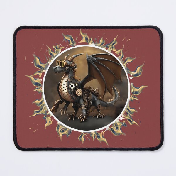 Item preview, A highly detailed steampunk baby dragon featuring brass gears designed and sold by BandGTees.