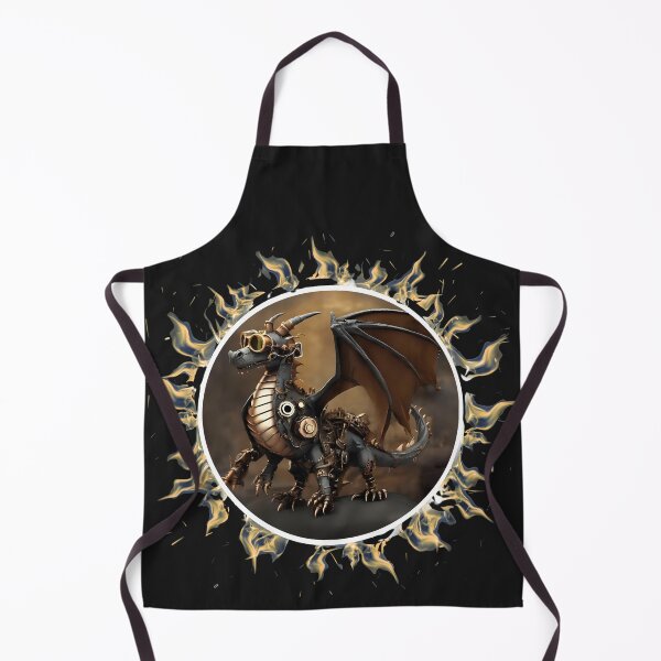 Item preview, A highly detailed steampunk baby dragon featuring brass gears designed and sold by BandGTees.