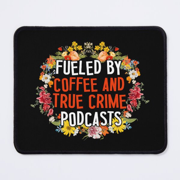 Item preview, Coffee and True Crime Floral Aesthetic | Vintage Flower Frame Design designed and sold by TshirtMyMom.