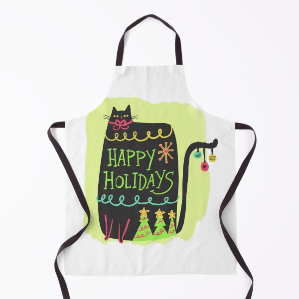 Item preview, Black Cat Happy Holidays designed and sold by Stephanie McRae.