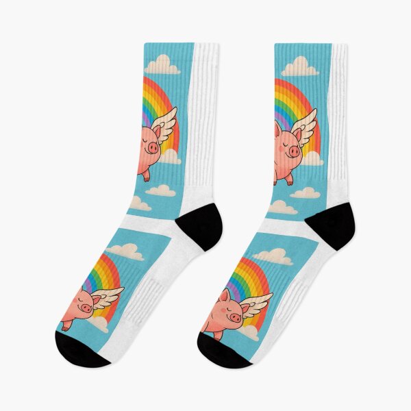 Item preview, Flying pig rainbow designed and sold by Lovedesigning25.