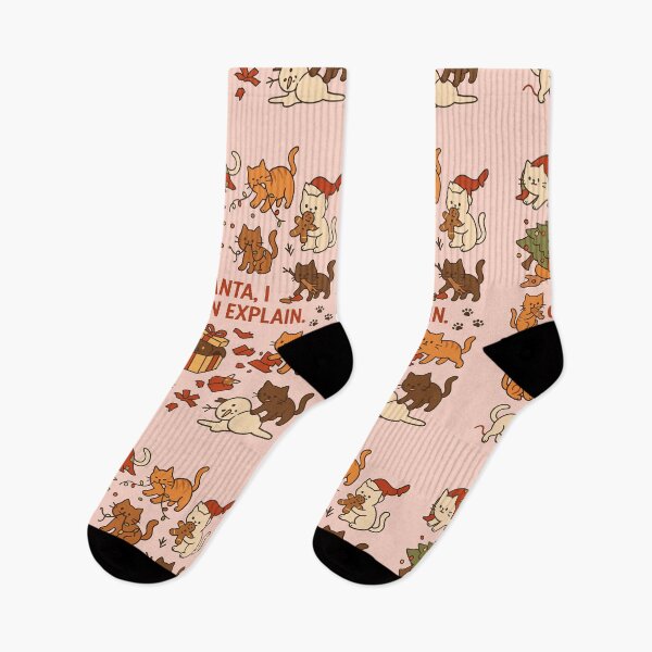 Item preview, Naughty Christmas Cats – Santa, I Can Explain Collage Illustration designed and sold by Still Breathing Studio.