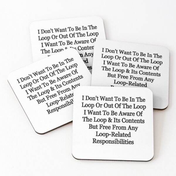 Item preview, I Don't Want to Be in The Loop or Out of The Loop Vintage Humor designed and sold by PatternFariss.