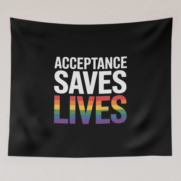 Item preview, Acceptance Save Lives LGBT Pride designed and sold by ShelFisher.
