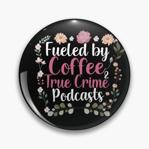 Item preview, Coffee and True Crime Floral Aesthetic | Minimal Botanical Frame Design designed and sold by TshirtMyMom.