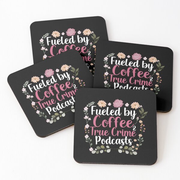 Item preview, Coffee and True Crime Floral Aesthetic | Minimal Botanical Frame Design designed and sold by TshirtMyMom.