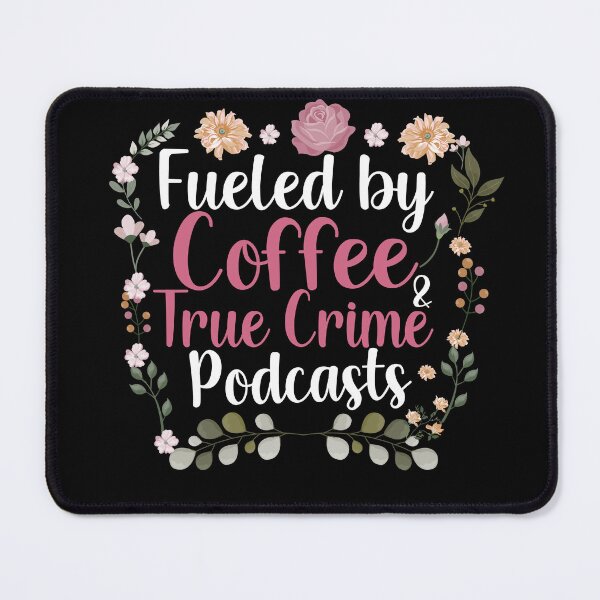 Item preview, Coffee and True Crime Floral Aesthetic | Minimal Botanical Frame Design designed and sold by TshirtMyMom.