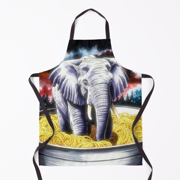 Item preview, Elephant in a Bowl of Pasta designed and sold by Kwandry.