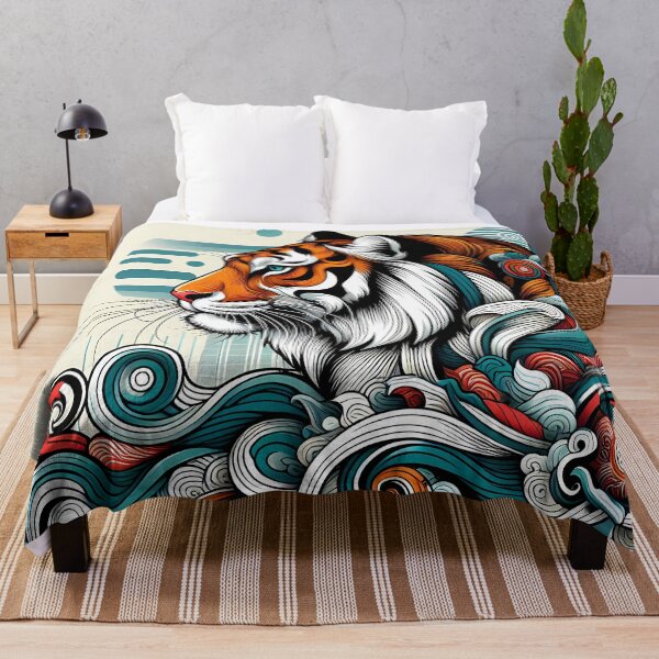 Item preview, Remolinos de colores de tigre estilizados designed and sold by AlyssMirinArt-.