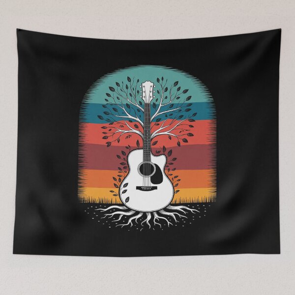 Item preview, Acoustic Guitar Tree Life Nature of Music Guitarist designed and sold by ShelFisher.
