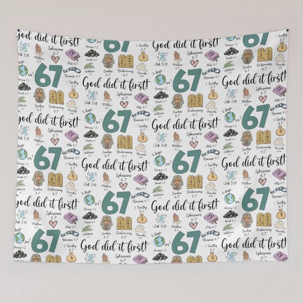 Item preview, God Did It First 67 Six Seven Meme Christian Bible designed and sold by jakaun.