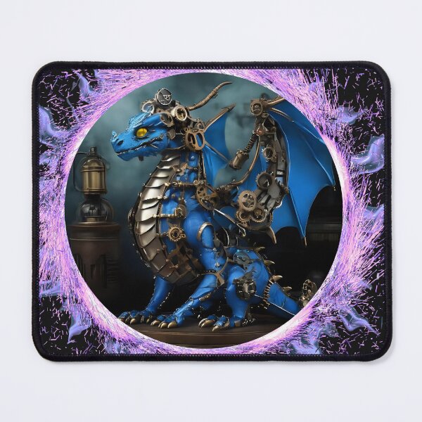 Item preview, Blue Dragon steam punk design inbeded with mystical fire designed and sold by BandGTees.
