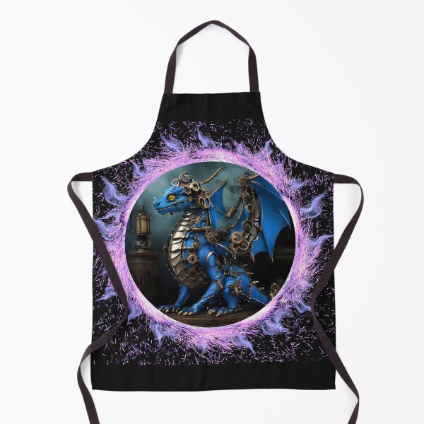 Item preview, Blue Dragon steam punk design inbeded with mystical fire designed and sold by BandGTees.