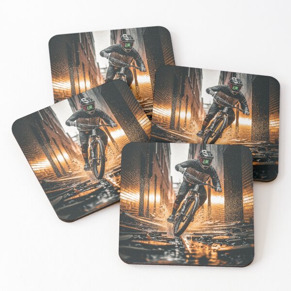 Item preview, Storm Rider: Mountain Biker Cuts Through Debris in Downpour. designed and sold by Hinson MTB Visuals.
