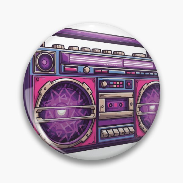 Item preview, Neon Retro 80s Boombox Aesthetic Ghettoblaster Design designed and sold by AinulArtStor.