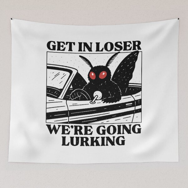 Item preview, Get In Loser Mothman Shirt – Funny Cryptid Folk Horror designed and sold by RedPodz.