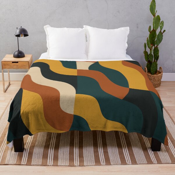 Item preview, Dark Retro Wavy Abstract Pattern designed and sold by PMG Shop.