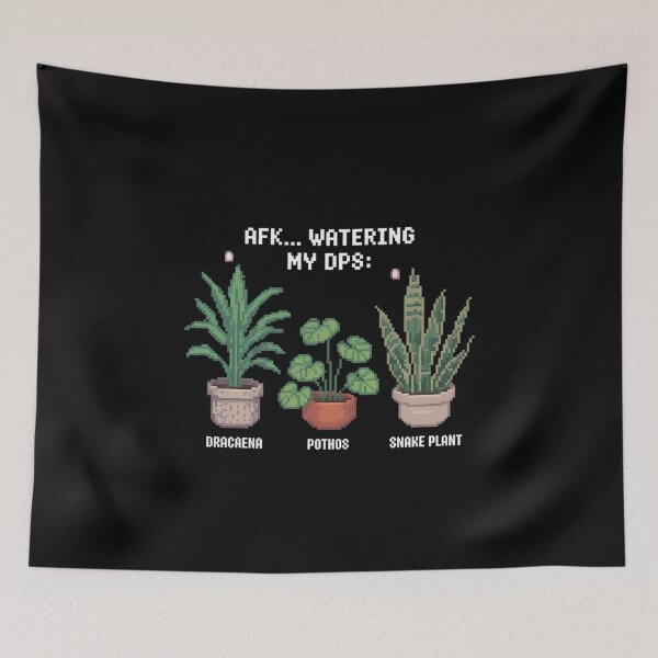 Item preview, AFK Watering My DPS Pixel Art Houseplants designed and sold by Sandrhaus.
