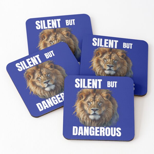 Item preview, Silent, But Dangerous – Fierce Lion Face Tee designed and sold by SALEX.com.