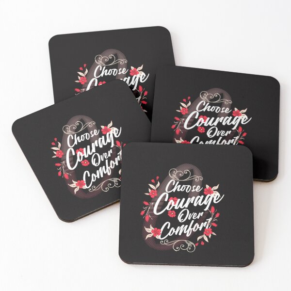 Item preview, Choose Courage Over Comfort Floral Motivational T-Shirt designed and sold by Hussenb.